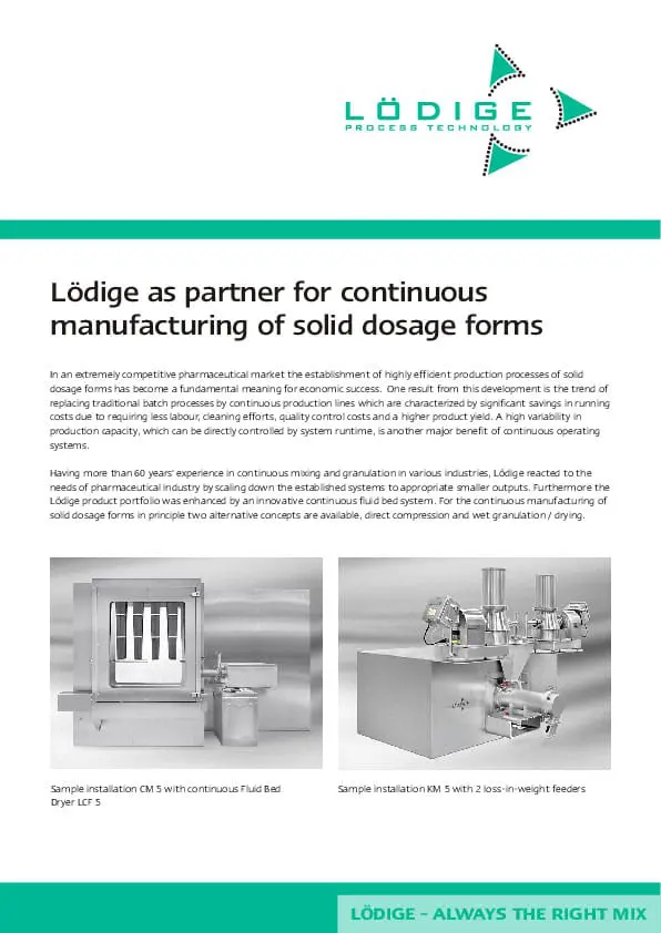 Promo - Continuous Manufacturing of Solid Dosage Forms